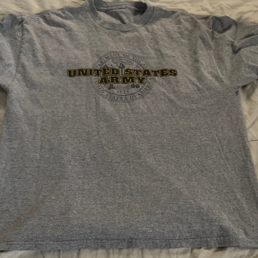 U.S. Army Gray Tee with Gold Accents